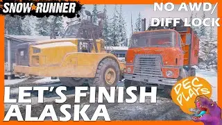 Let's Finish Alaska (No AWD/Diff Lock) - Snowrunner - LIVE