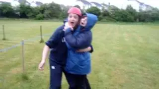 Throwing A Tyre At Colm's Head - Outdoor Pursuits '09