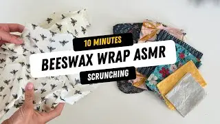 BEESWAX WRAP ASMR ✨🐝🍯💛 Scrunching & Folding (10 Minutes)