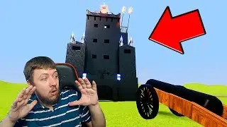 ШТУРМ ЛЕГО ЗАМКА НА ОГРОМНОЙ ПУШКЕ В BRICK RIGS | ЛЕГО ЗАМОК В БРИК РИГС! (Brick Rigs)