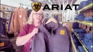 Men's FR Ariat Canvas Stretch Field Grey Jacket Coat 10023991 on SALE