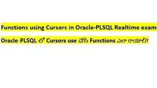 Create a function using cursors in Oracle