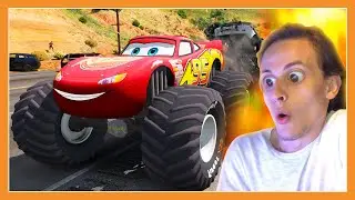 მონსტრი McQueen GTA5 ში - ელვა მაქვინის ყველაზე დიდი ნახტომი