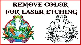 Remove color from photo For laser Cutting and etching #laser #lightburn #edit
