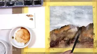 🌤 Relaxing Abstract Watercolor Landscape Painting & Music 🕊 10-minute Meditative Painting