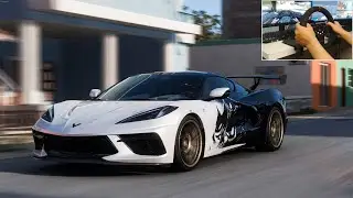 Chevrolet Stingray Coup - Forza Horizon 5 | Steering wheel Gameplay