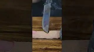 When a human hand hits a hot knife 