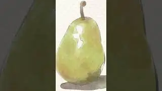How to paint fruits - pear? (watercolour)