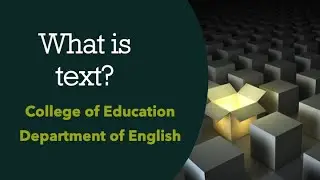 What is Text?