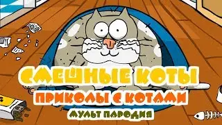 Смешные коты, приколы с котами. Мульт пародия.