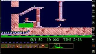 Lemmini custom level: Basher controlls (no sounds avi)