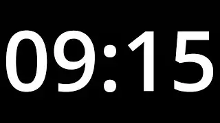 09 MINUTE 15 TIMER  with alarm -  555 second COUNTDOWN Clock Alarm