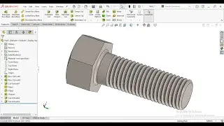 Design of Bolt | How to model M12 Bolt in SolidWorks | SolidWorks Tutorials