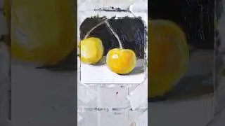 Как нарисовать вишню маслом 