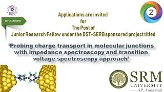 SRM-AP  invited Applications for the post of a JRF in DST-SERB sponsored Project