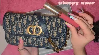 Asmr New Dior Bag Unboxing & Inside the bag (bag scratching, tapping sounds)