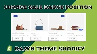 How to change Sale Badge Position in Shopify Dawn Theme? | Shopify Dawn Theme | # 4