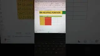 Ms Excel m day kaise nikale || ms office #rnhelpingforever #shorts