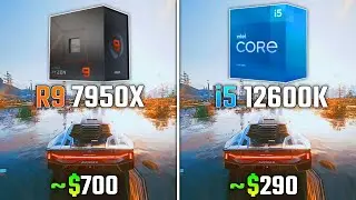 AMD RYZEN 9 7950X против INTEL i5 12600K   Тест в 6 играх
