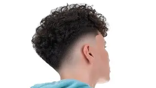 SUPER CLEAN CURLY DROP FADE HAIRCUT TUTORIAL!