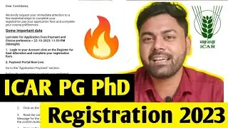 ICAR JRF SRF Registration 2023 | ICAR Counseling 2023 | krishi kranti IG