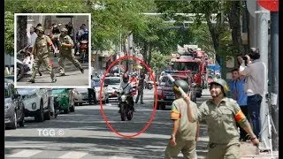 Biker KTM bị ăn gậy của dân phòng vì cản đường xe chữa cháy | Biker Blocks Fire Trucks