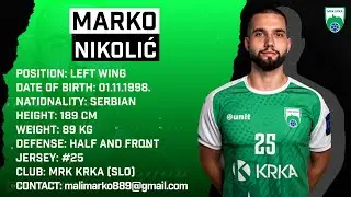 Marko Nikolic | Left Wing | MRK Krka | Highlights | Handball | CV | 2024/25