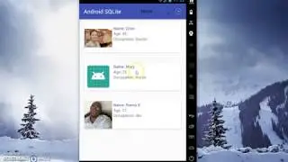 Android SQLite database. Create, Read, Update, Delete data displayed on a Recyclerview