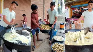Kuch aisa banta kerala banana chips making in big kadai | Indian Chips Making | Snacks Of India