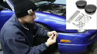 QUICK RELEASE latch for BUMPER HOOD PIN INSTALL VIDEO