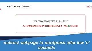 Url redirect webpage in wordpress after few 'n' seconds with countdown