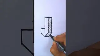 How To Draw 3D Letter J |3d Letters Art | Drawing 3D Letter