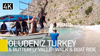 Oludeniz to Butterfly Valley 4K Walking & Boat Tour | No Talking