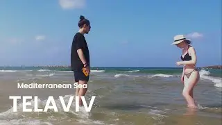 Trumbeldor beach.Tel Aviv. Mediterranean Sea.