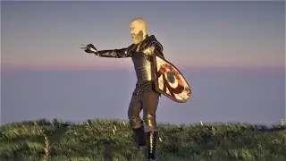 3D blender and Marvelous Designer Knight, warrior with half armor