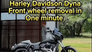 Harley Davidson Dyna FRONT Wheel removal in One MINUTE