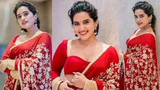 Sravanthi Chokarapu Latest Hot Beautiful Saree Photoshoot 2024 | Sravanthi Chokarapu Hot Looks 2024