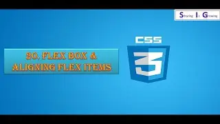 Flex box | Aligning flex items | display property in css | align items & justify content |