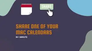 Share One of your Calendars in One Minute