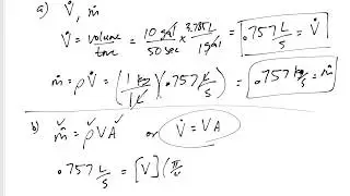 Thermodynamics - 5-1 Mass and Volumetric flow rate example 1