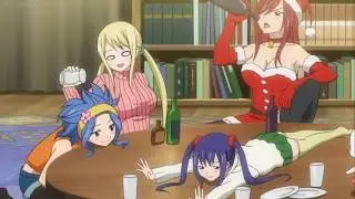 Fairy Tail OVA - The girls get drunk on Christmas