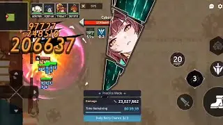 Guardian Tales - Fire Melee vs Cyborg Erina Lv100 (Guild Raid)