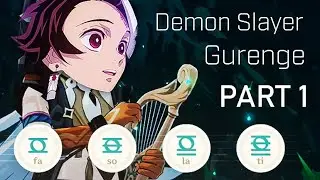 (DONT SUBSCRIBE) Demon Slayer OP - Gurenge PART 1 - Windsong Lyre Tutorial - Genshin Impact