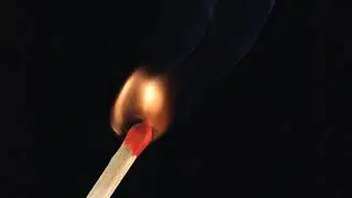 футаж спичка горит