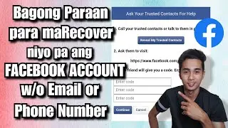 Bagong Paraan para maRecover pa ang Facebook Account without Email o Phone Number