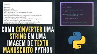 Python Tutorial | Como converter uma string em uma imagem de texto manuscrito em Python