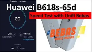 Huawei B618-65d Speed Test with Unifi