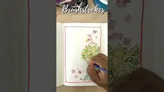 How to use watercolor brush strokes - The garden bench speed tutorial!