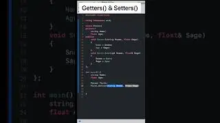 Getter() & Setter() in classes in 
