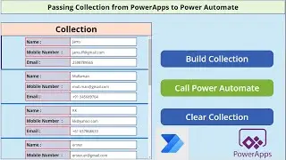 How to Passing Collection from PowerApps to Power Automate tutorial 2023